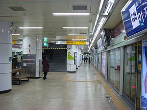 弘大入口站月台
