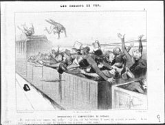 Impressions et Compressions de voyage (1853), de Honoré Daumier. Litografia.