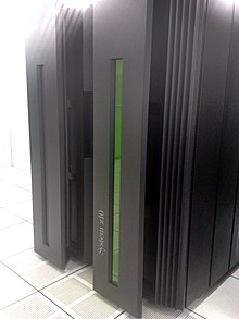 An IBM System Z10 mainframe computer on which z/OS can run. IBM System z10.jpg