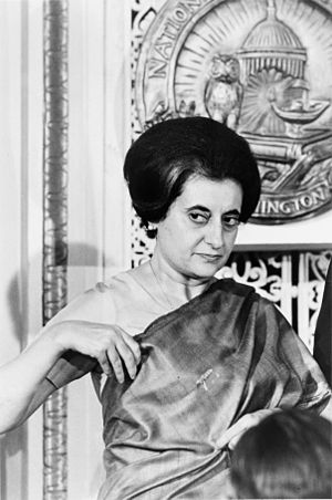 Indian Prime Minister Indira Gandhi (1917-1984...