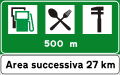 Distance to a motorway service area