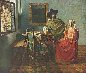 Herr und Dame beim Wein (Jan Vermeer)