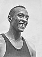 Jesse Owens, American track and field athlete and four-time gold medalist in the 1936 Olympic Games