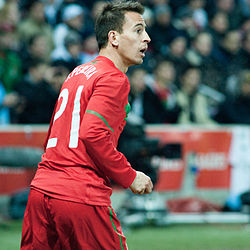 Joao Pereira – Portugal vs. Argentina, 9th February 2011 (2).jpg