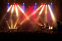 Johnossi, Mini-Rock-Festival 2008, Německo, světelné efekty koncertního osvětlovače