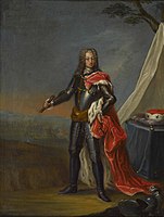 Erfprins Jozef Karel (1694–1729) in harnas, door Peter Jacob Horemans.