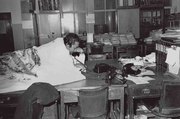 Dong-a Ilbo journalist working late at night (January 14, 1977)