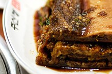 Marinated galbi before grilling Korean barbeque-Yangnyeom galbi-01.jpg