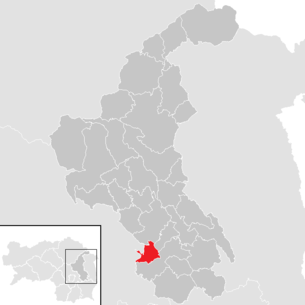 Lage der Gemeinde Ludersdorf-Wilfersdorf im Bezirk Weiz (anklickbare Karte)