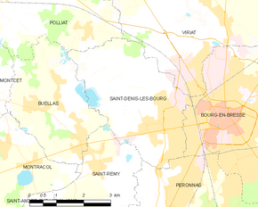 Poziția localității Saint-Denis-lès-Bourg