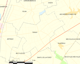 Mapa obce Trinay