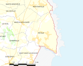 Mapa obce Réville