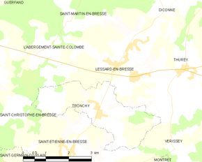 Poziția localității Lessard-en-Bresse