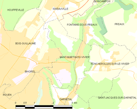 Mapa obce Saint-Martin-du-Vivier