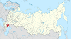แผนที่แสดงสาธารณรัฐคัลมืยคียาในประเทศรัสเซีย