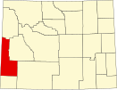 Localização do Condado de Lincoln (Wyoming)