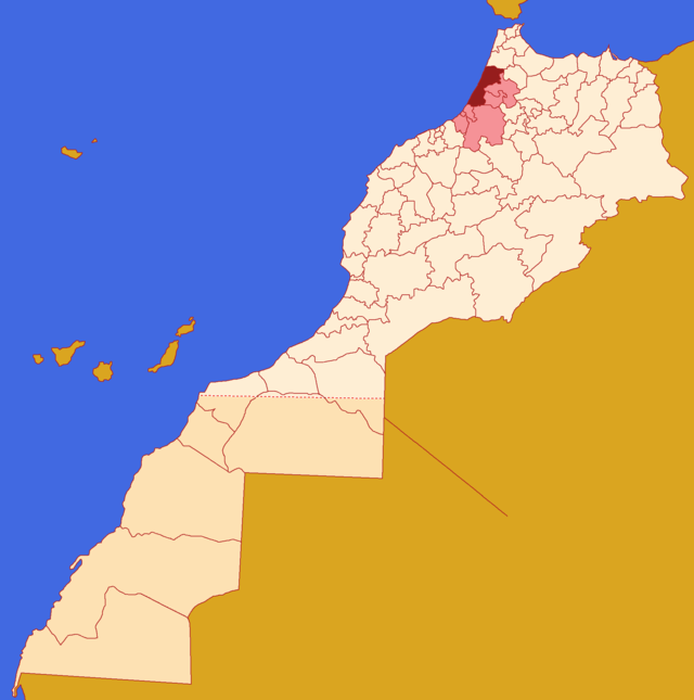 Localização da província em Marrocos. Sara Ocidental incluído.