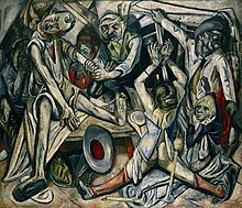 Max Beckmann, The Night (Die Nacht), 1918-1919, Kunstsammlung Nordrhein-Westfalen, Dusseldorf Max Beckmann, 1918-19, The Night (Die Nacht), oil on canvas, 133 x 154 cm, Kunstsammlung Nordrhein-Westfalen, Dusseldorf.jpg