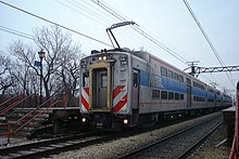 Former Illinois Central "Highliner" built by Bombardier on the Metra Electric, 2002 Metra Electric train.jpg