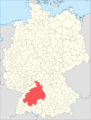 Расположение Штутгартского региона в Германии