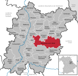 Läget för Neunburg vorm Wald i Landkreis Schwandorf