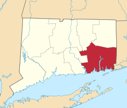 Elhelyezkedése Connecticut államban