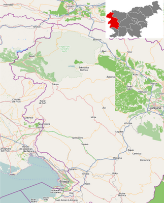 Location map Slovenia North West