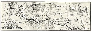 Karta Oregonske staze izdavača Ezra Meekera s kraja 19. vijeka