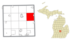 Location within Clinton County