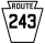 Pennsylvania Route 243 marker