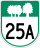 Route 25A marker