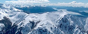 Panoramic view from Cerra Catedral to the Andes