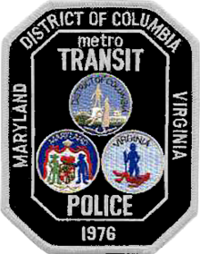 Metro Transit Police Department officers, who hold police powers in Washington, D.C. and two U.S. states, Maryland and Virginia Patch of the Metro Transit Police Department.png