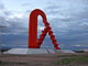 Sculpture at the southern entrance to the city by sculptor and native son, Sebastián, called "La Puerta a Chihuahua" ('The Gate to Chihuahua').