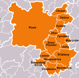 Municipoj de distrikto Plzeň-urbo