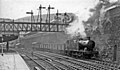 Up empties passing Pontypridd Station in 1962