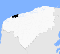 Location of Progreso in Yucatán