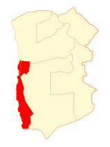 Location in Tarapacá Region