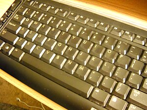 English: HP desktop keyboard, QWERTY layout