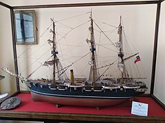 Replica of the Chilean corvette Esmeralda.