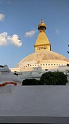 Renovation of Boudhanath Stupa by local initiation, after the devastating earthquake in Nepal in April 2015.
