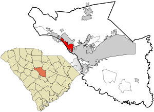 Расположение в округе Ричленд и штате Южная Каролина.