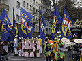 Aufmarsch zum Rosenmontagszug 2005 in der Mainzer Neustadt (Boppstraße)