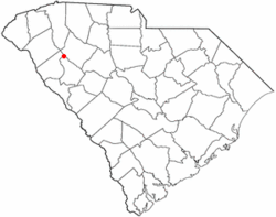 Location of Ware Shoals, South Carolina