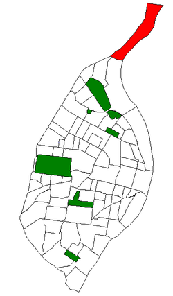 Location (red) of Riverview within St. Louis