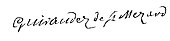 signature de Mathieu Guiraudez de Saint-Mézard