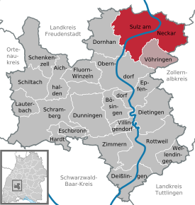 Poziția localității Sulz am Neckar