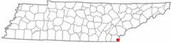 Location of Ducktown, Tennessee