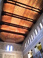 Interior, detalle del techo de madera