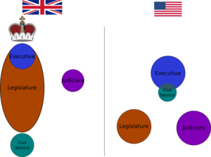 English: brief diagram comparing the role of c...